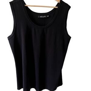 Misook knit plus size 2X black tank